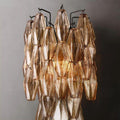 Chiara Smoke Glass Short Bedroom Wall Sconce - King Lamps