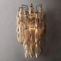 Chiara Smoke Glass Short Bedroom Wall Sconce - King Lamps