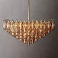 Chiara Smoke Glass Square  Dining Room Chandelier 32