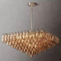 Chiara Smoke Glass Square  Dining Room Chandelier 32
