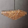 Chiara Smoke Glass Square  Dining Room Chandelier 32