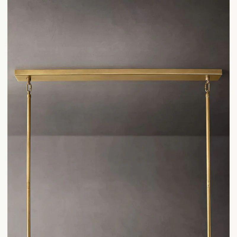 Chiara Smoke Glass Tiered Rectangular Chandelier 74" For Living Room - King Lamps