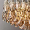 Chiara Smoke Glass Tiered Rectangular Chandelier 54