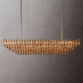 Chiara Smoke Glass Tiered Rectangular Chandelier 74