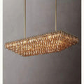 Chiara Smoke Glass Tiered Rectangular Chandelier 74