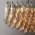 Chiara Smoke Glass Tiered Rectangular Chandelier 54