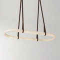 Modern Designer Circle Alabaster Chandelier - King Lamps