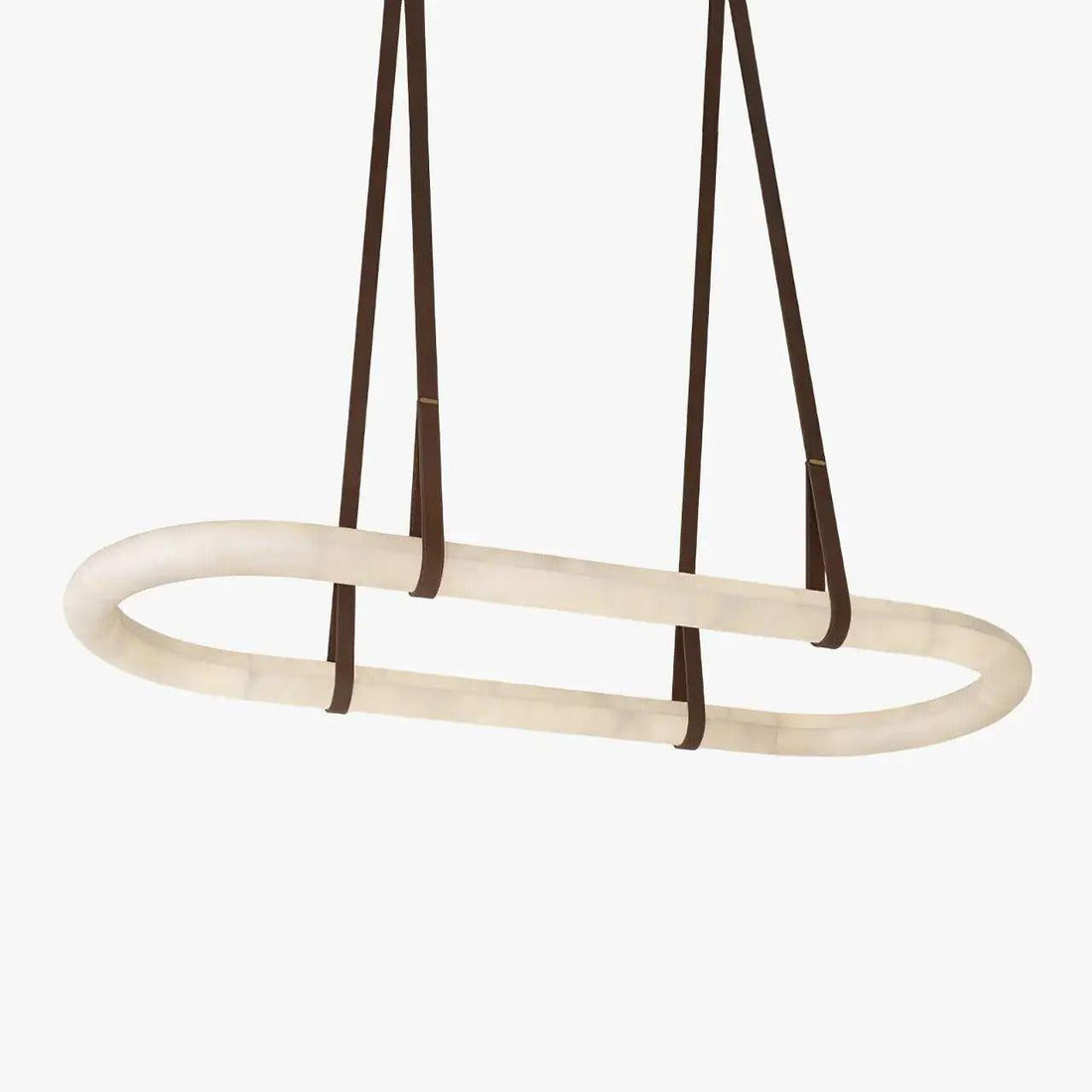 Modern Designer Circle Alabaster Chandelier - King Lamps