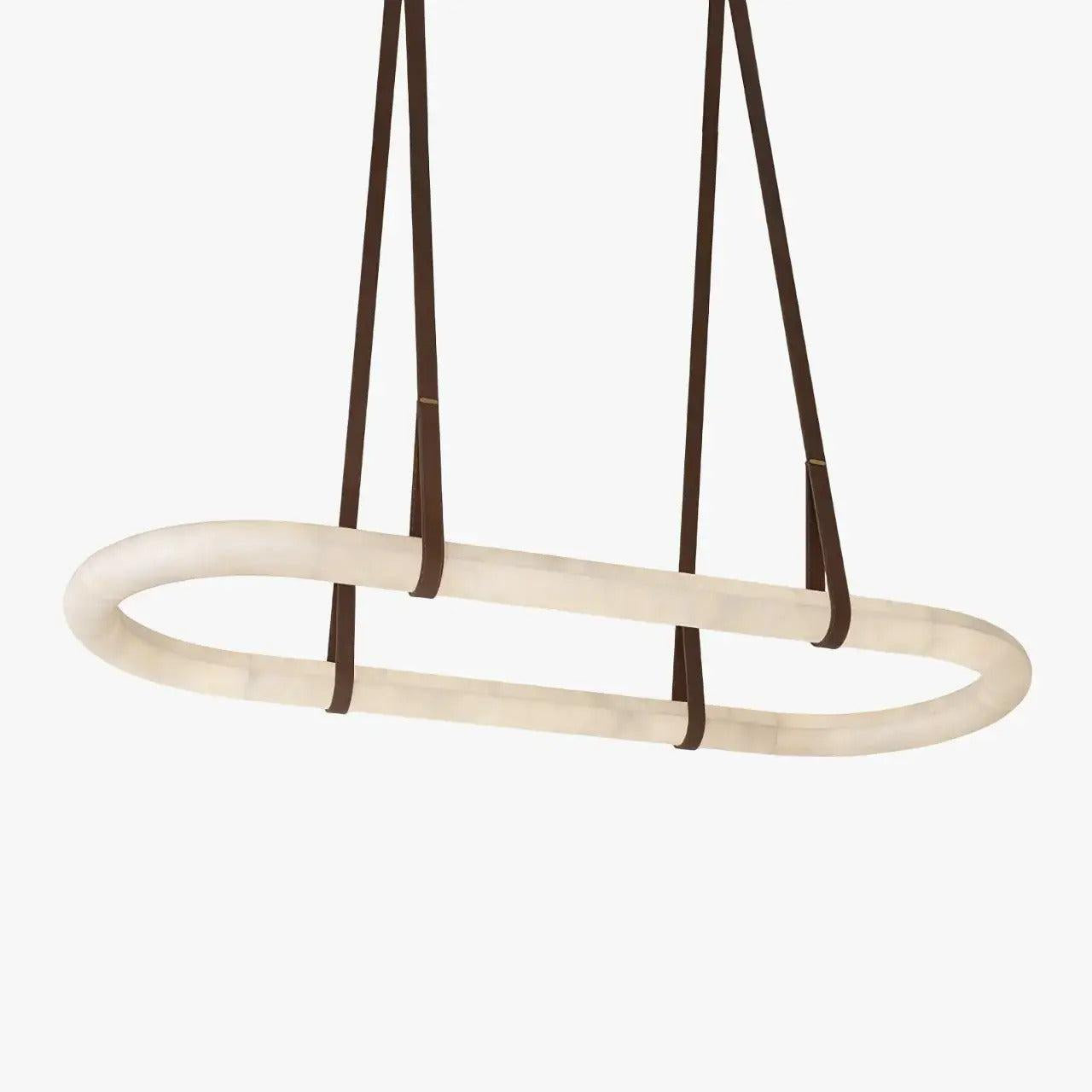 Modern Designer Circle Alabaster Chandelier - King Lamps