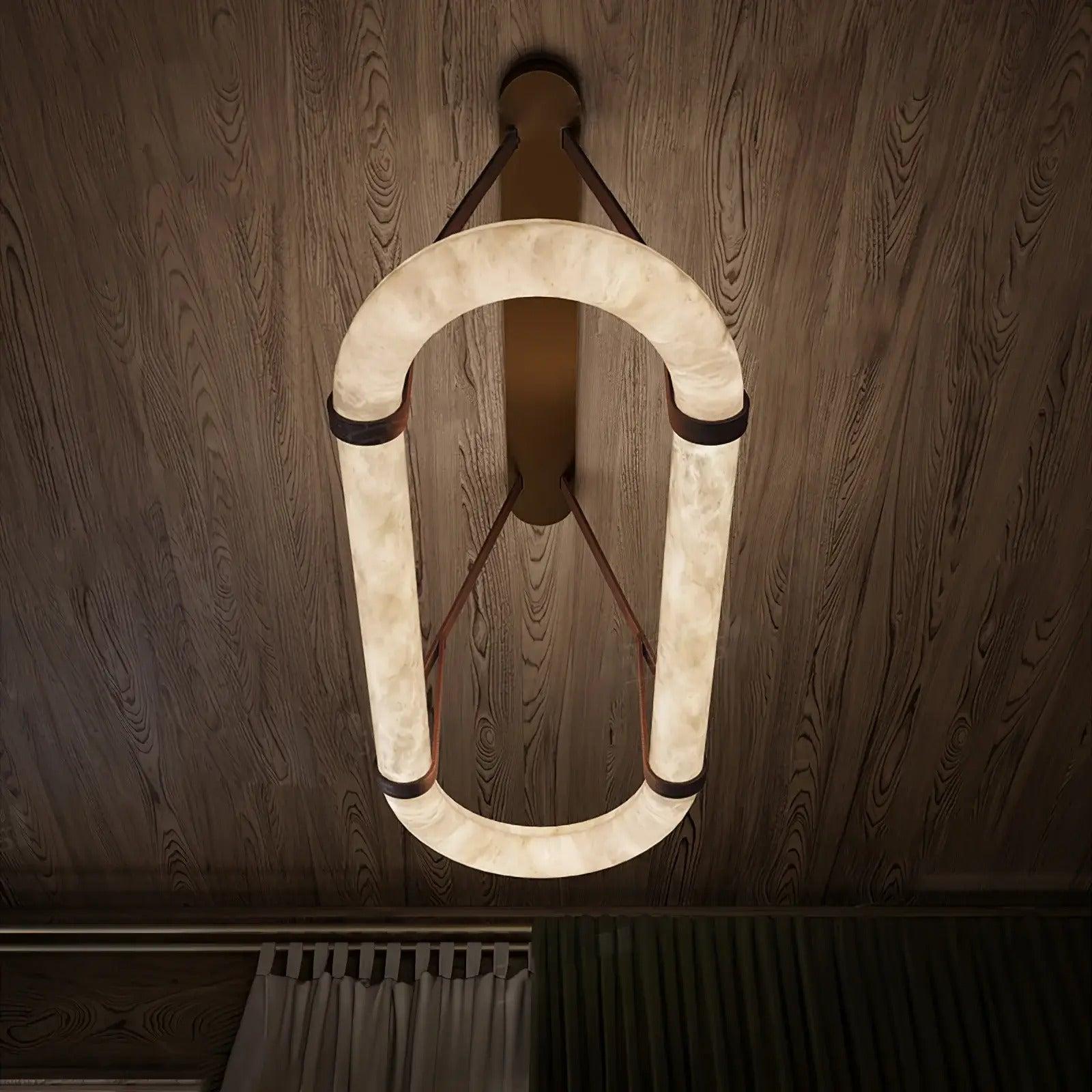 Modern Designer Circle Alabaster Chandelier - King Lamps