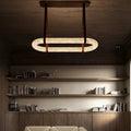 Modern Designer Circle Alabaster Chandelier - King Lamps