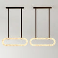 Modern Designer Circle Alabaster Chandelier - King Lamps