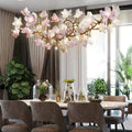 Circular Blossom Ceramic Chandelier - King Lamps