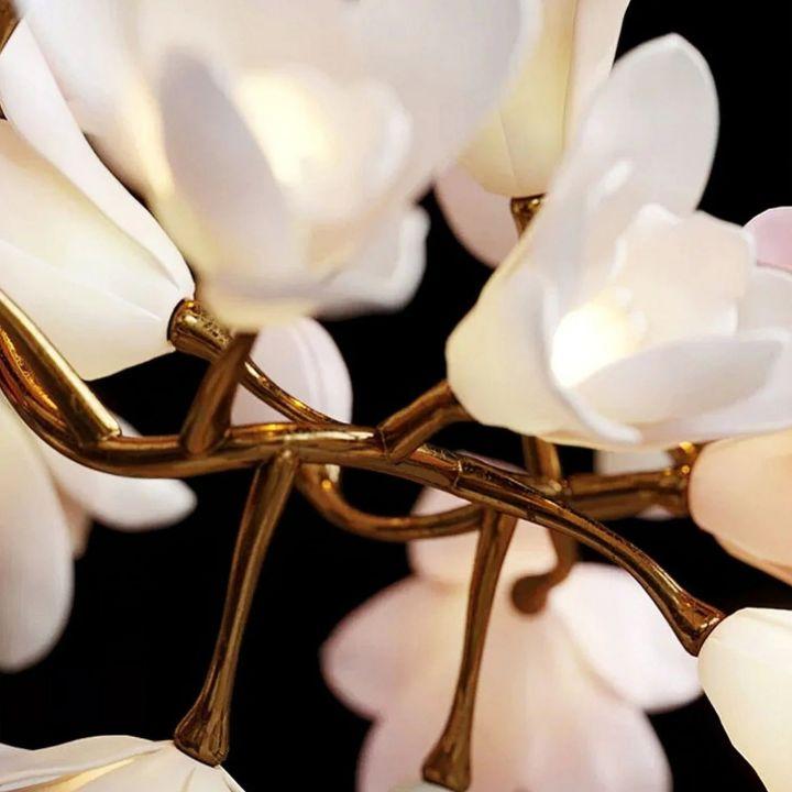 Circular Blossom Ceramic Chandelier - King Lamps
