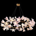 Circular Blossom Ceramic Chandelier - King Lamps