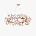 Circular Blossom Ceramic Chandelier - King Lamps
