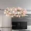 Circular Blossom Ceramic Chandelier - King Lamps