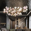 Circular Blossom Ceramic Chandelier - King Lamps