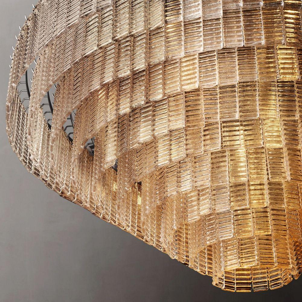 Sirene Glass Round Chandelier 65" - King Lamps