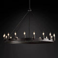 Camino Vintage Candelabra Round Chandelier 38''D - King Lamps