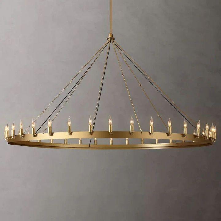 Camino Vintage Candelabra Round Chandelier 73''D - King Lamps