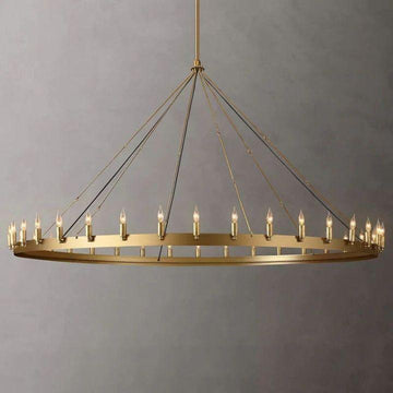 Camino Vintage Candelabra Round Chandelier 73''D - King Lamps