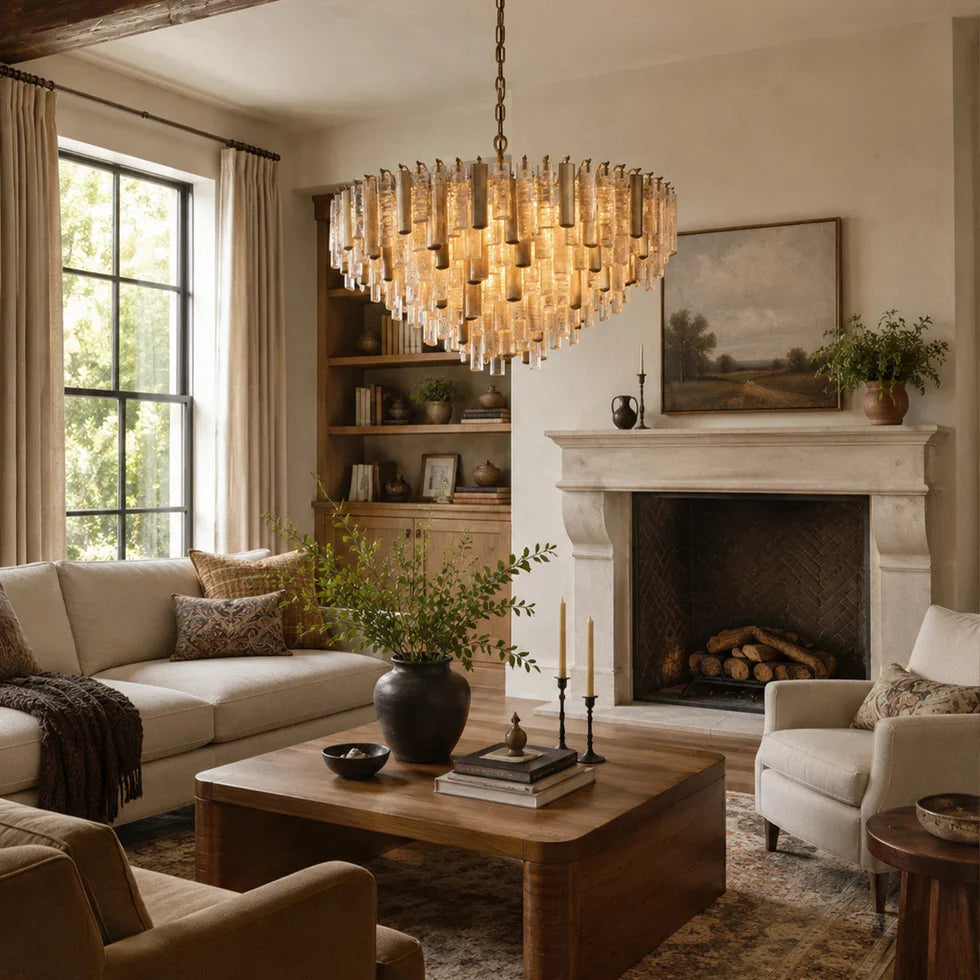 Neve Round Murano Glass Chandelier