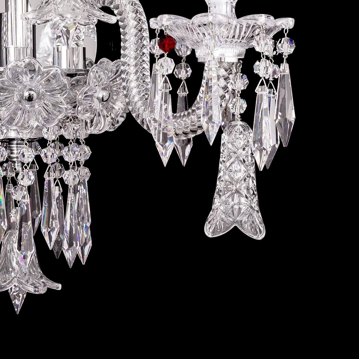 Elegance Candle Baccarat Crystal Wall Sconce With Bell - King Lamps