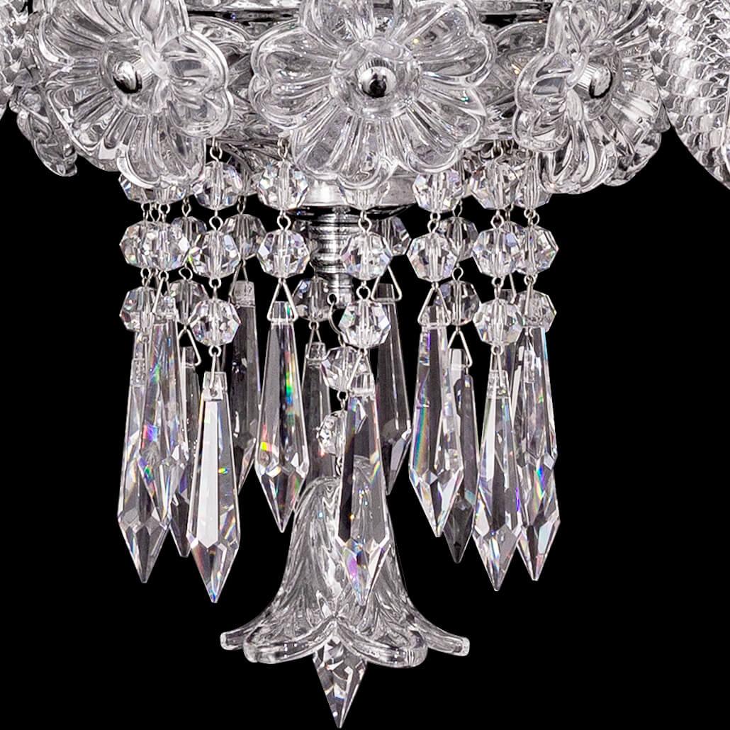 Elegance Candle Baccarat Crystal Wall Sconce With Bell - King Lamps