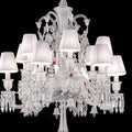 Baccarat Zénith Crystal Candelabra With Fabric Shade - King Lamps