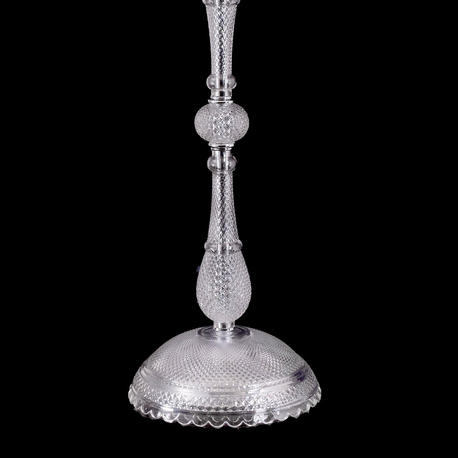 Baccarat Zénith Crystal Candelabra With Fabric Shade - King Lamps