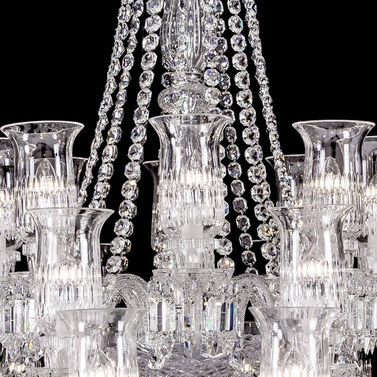 Baccarat Crystal Cups Chandelier For Living Room - King Lamps