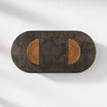 Calacius Dining Table Oxidized Steel Wood Industrial Artisanal Dining