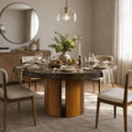 Calacius Artisan Round Dining Table in Reclaimed Reclaimed Wood