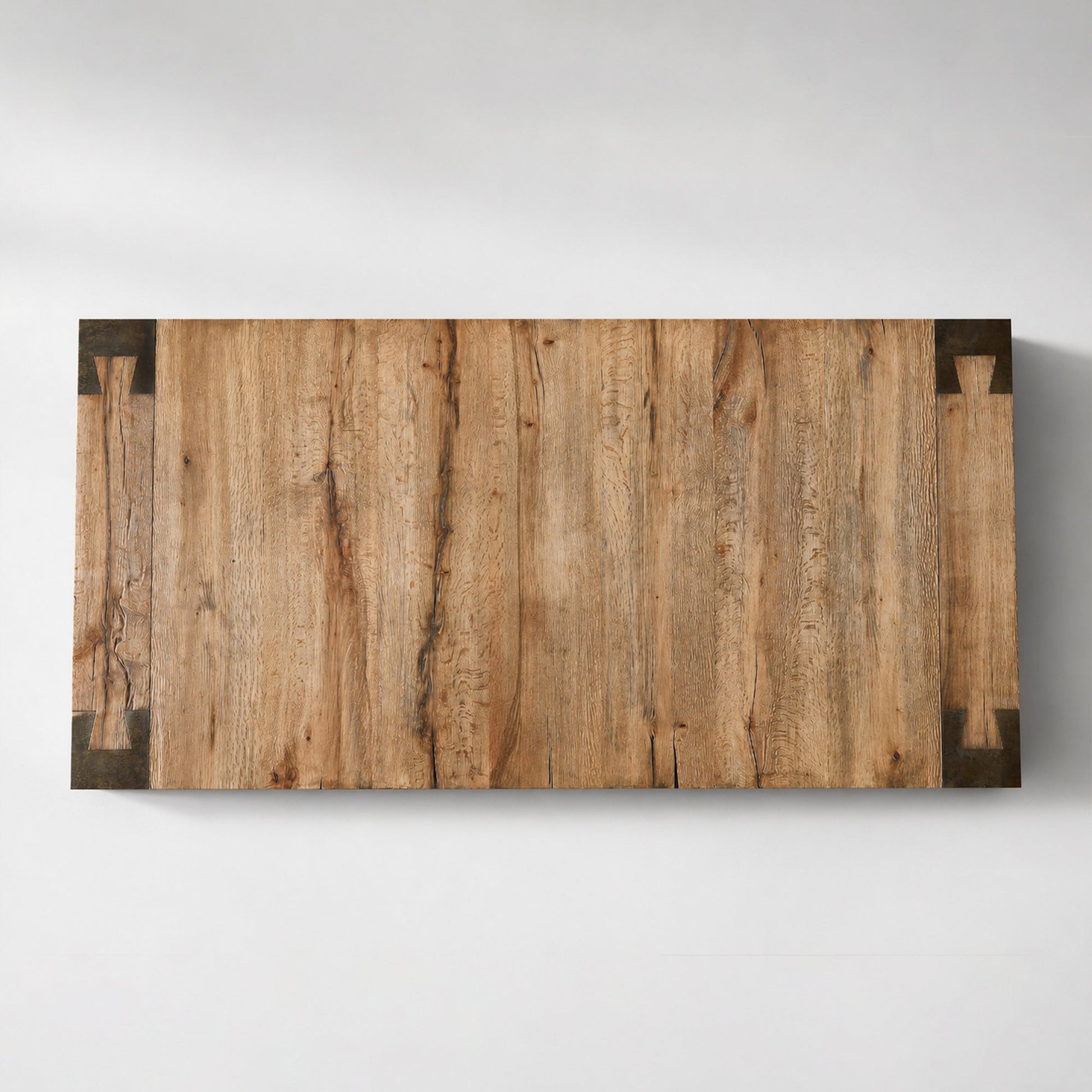 Tellurian Oak Dining Table Rectangular Handcrafted Rustic Industrial Dining Furniture