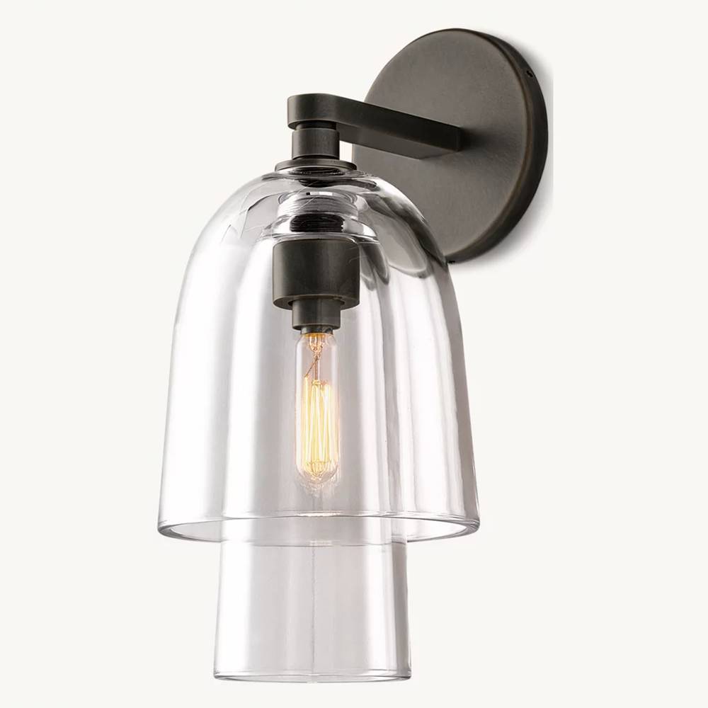 Blom Layered Glass Flute Wall Sconce