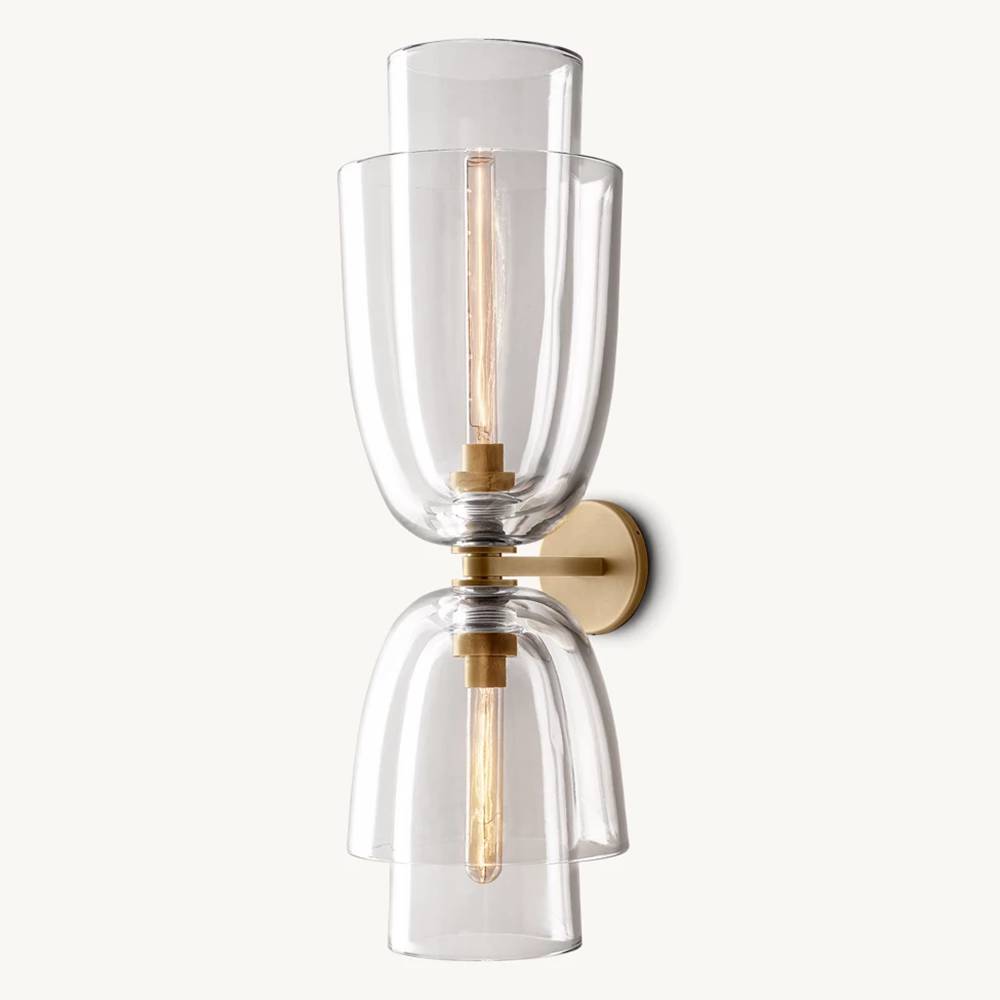 Blom Layered Glass Grand Flute Wall Sconce