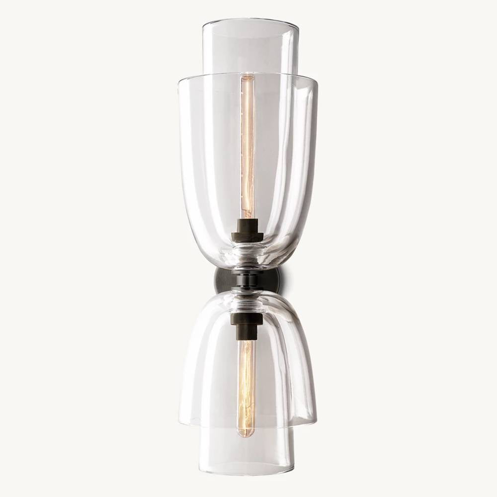 Blom Layered Glass Grand Flute Wall Sconce