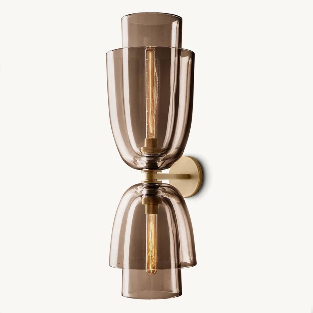 Blom Layered Glass Grand Flute Wall Sconce