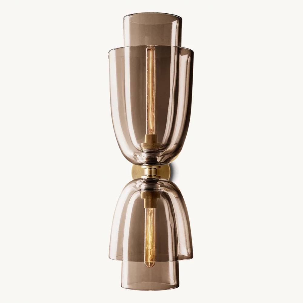 Blom Layered Glass Grand Flute Wall Sconce