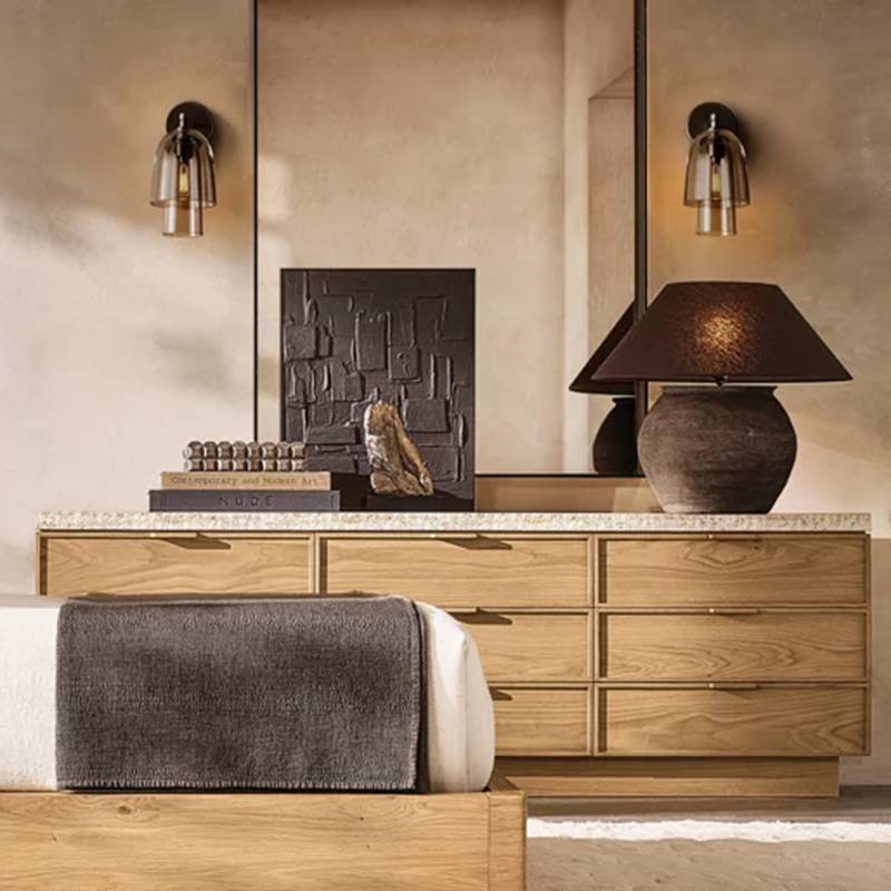 Blom Layered Glass Flute Wall Sconce