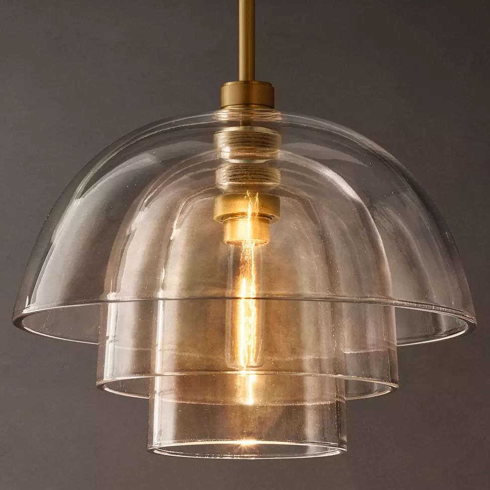 Blom Layered Glass Cloche Pendant Light