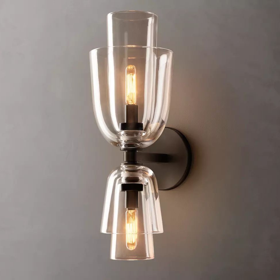 Blom Layered Glass Grand Flute Wall Sconce