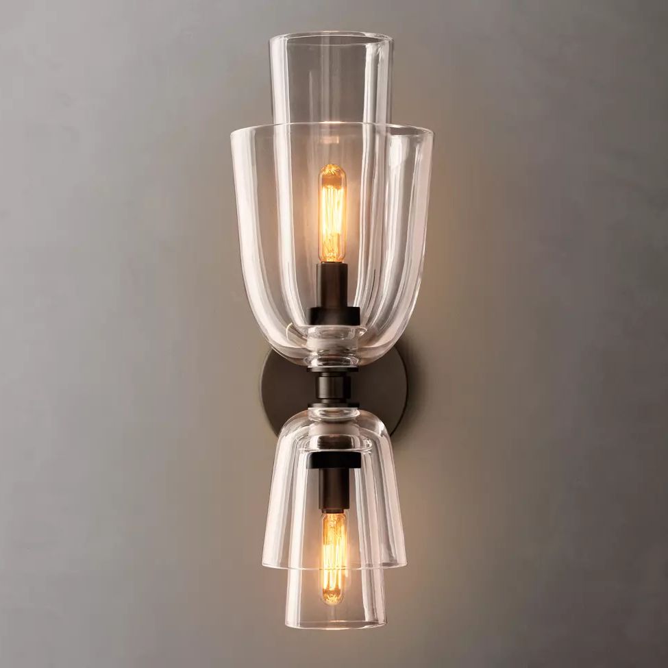 Blom Layered Glass Grand Flute Wall Sconce