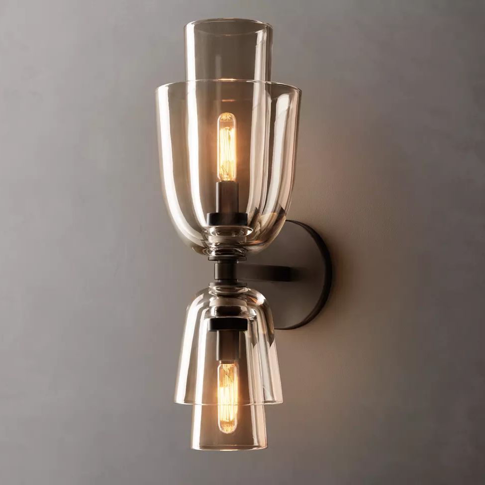Blom Layered Glass Grand Flute Wall Sconce