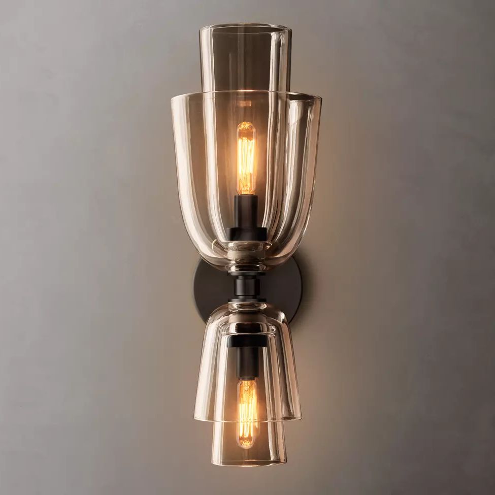 Blom Layered Glass Grand Flute Wall Sconce