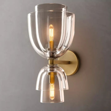 Blom Layered Glass Grand Cloche Wall Sconce