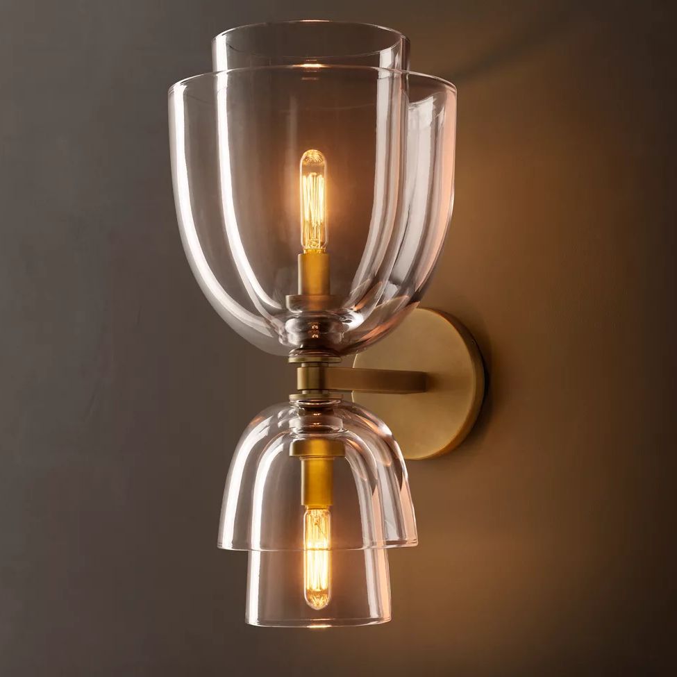 Blom Layered Glass Grand Cloche Wall Sconce