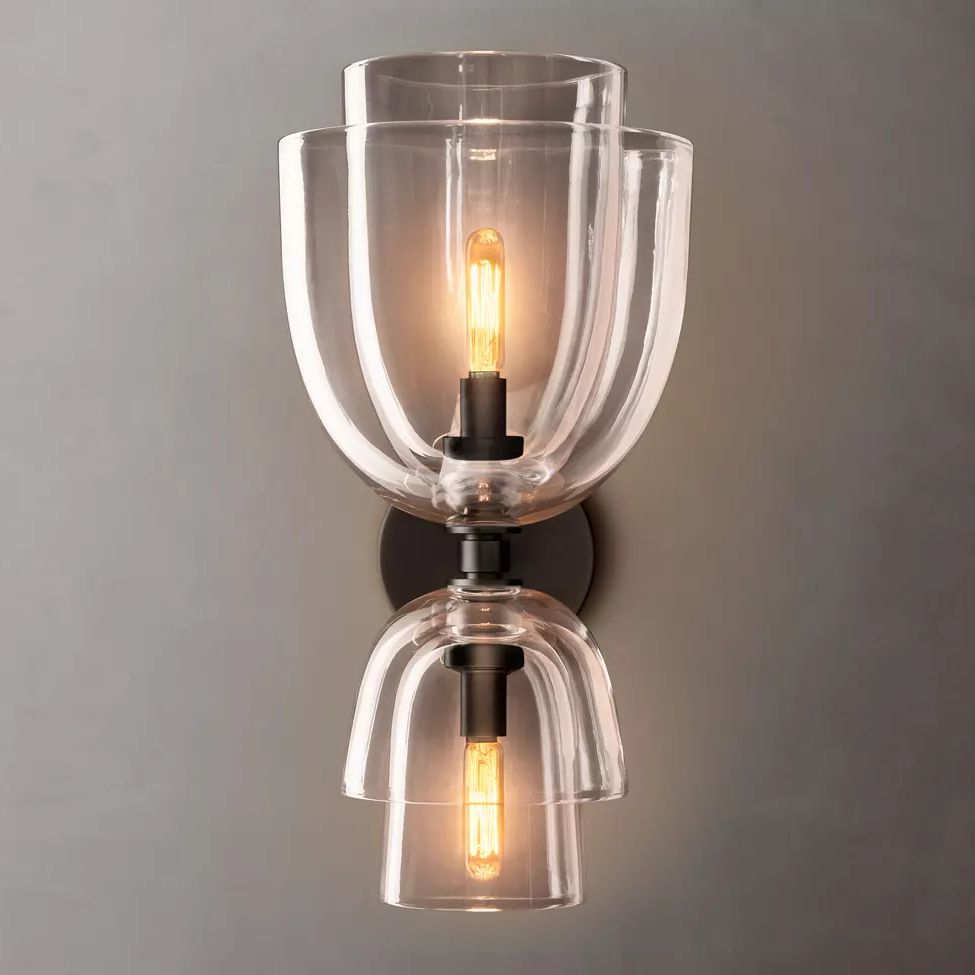 Blom Layered Glass Grand Cloche Wall Sconce