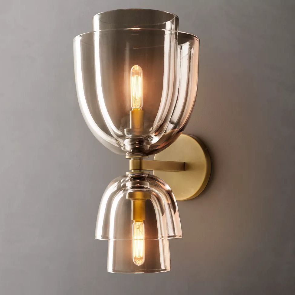 Blom Layered Glass Grand Cloche Wall Sconce